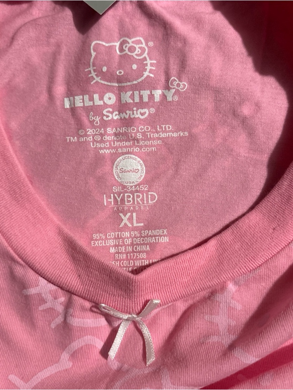 Sanrio Hello Kitty Pink Short Sleeve Tee - Picture 3 of 4